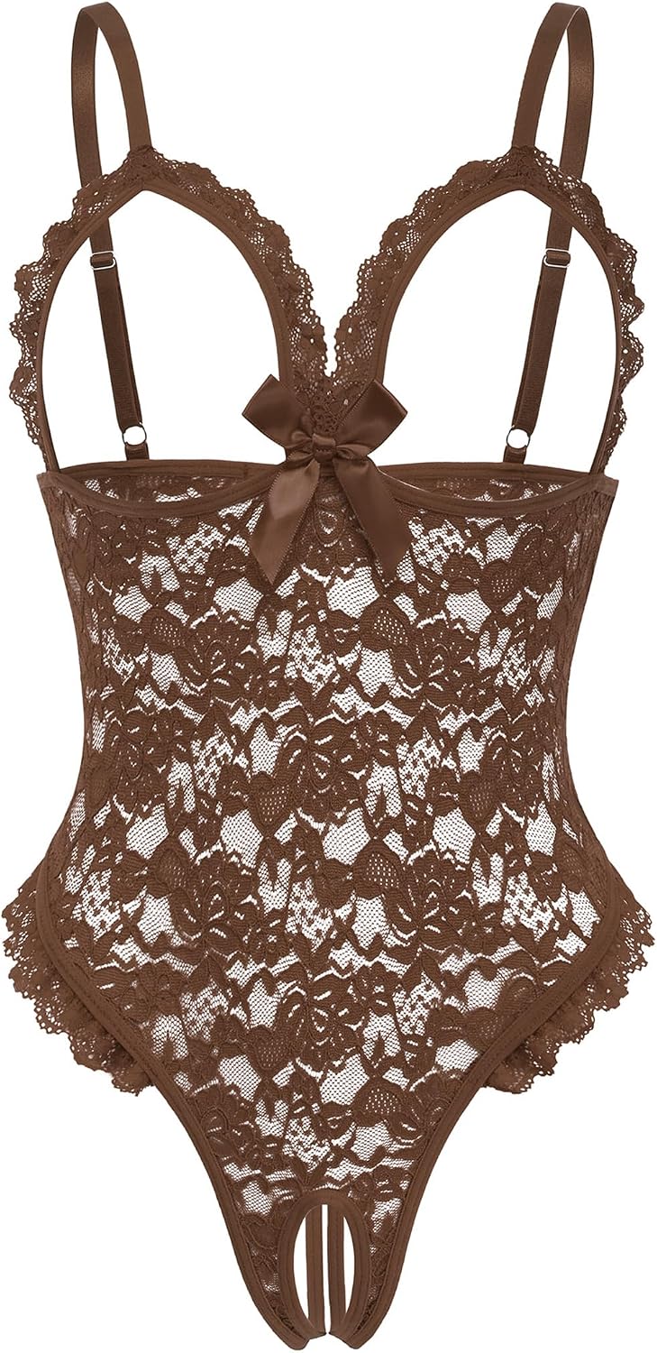 Boudoir One Piece Lingerie Teddy Ruffle V — Women's