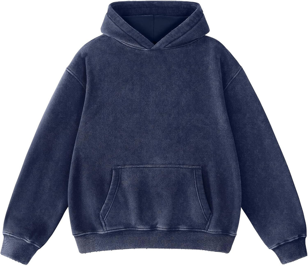 Vintage Wash Mens Hoodies Oversized Unisex Acid Wash