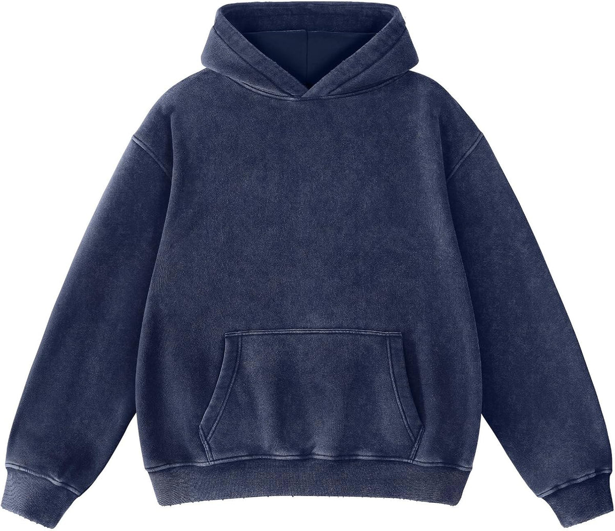 Vintage Wash Mens Hoodies Oversized Unisex Acid Wash