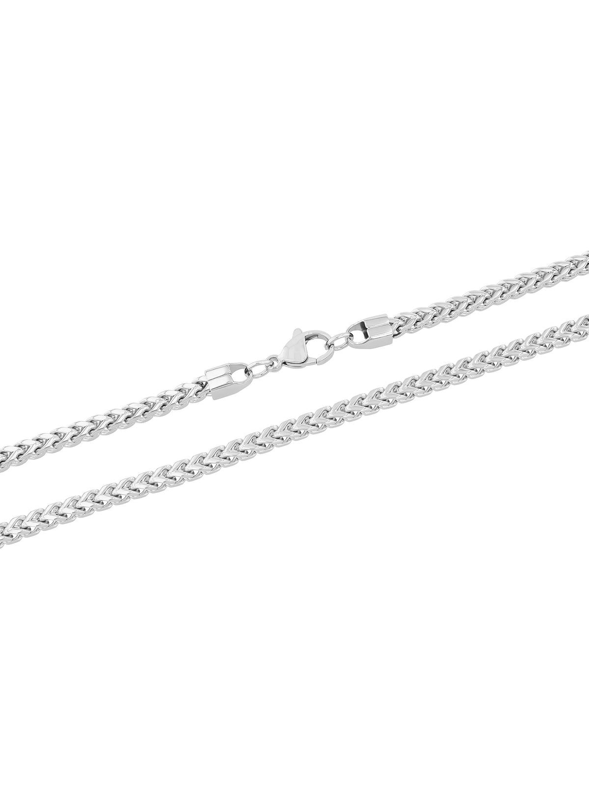 Big Starz Franco Chain Necklace — Silver-Tone Stainless Steel