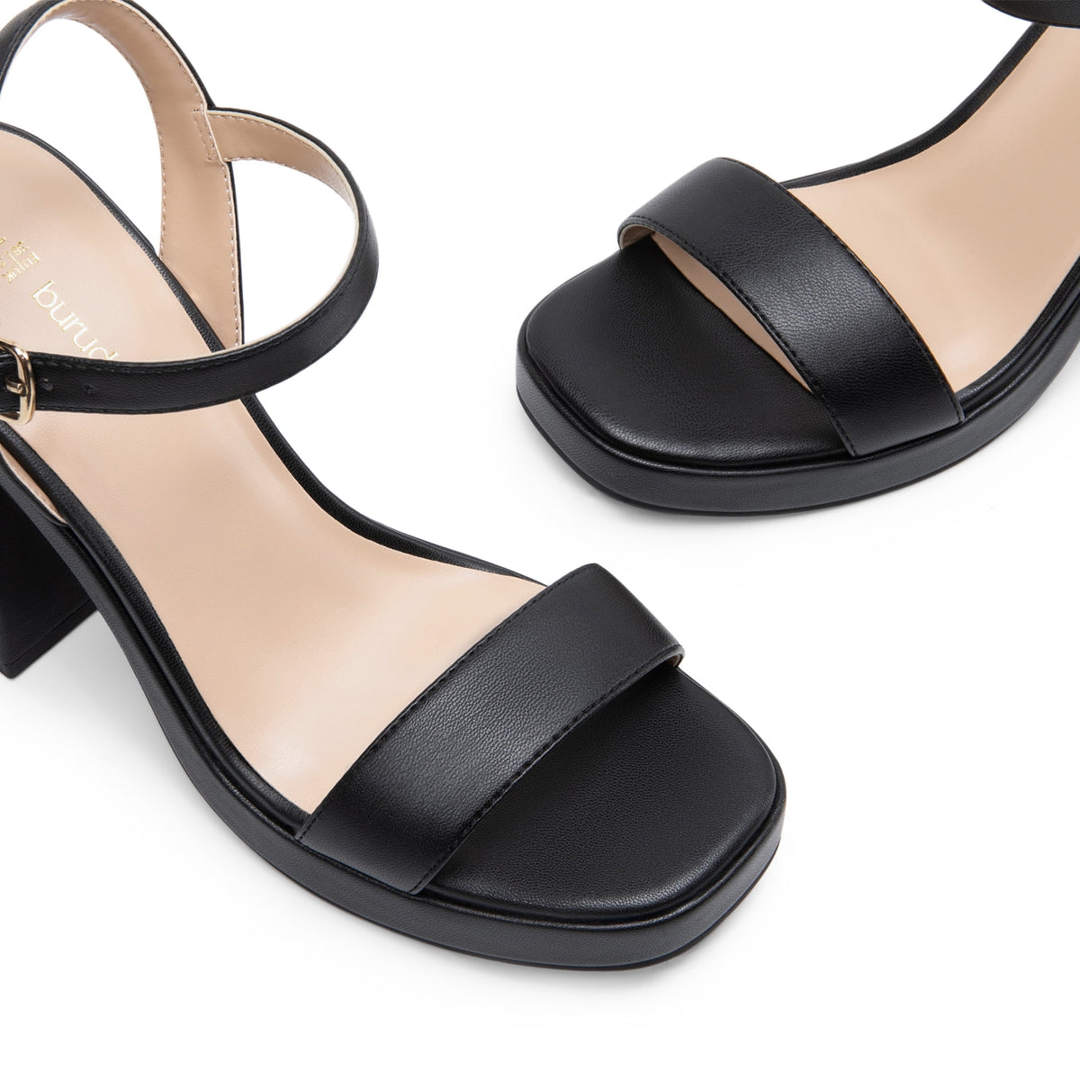 Strut Heels Block Chunky Platform High Heels — Women's