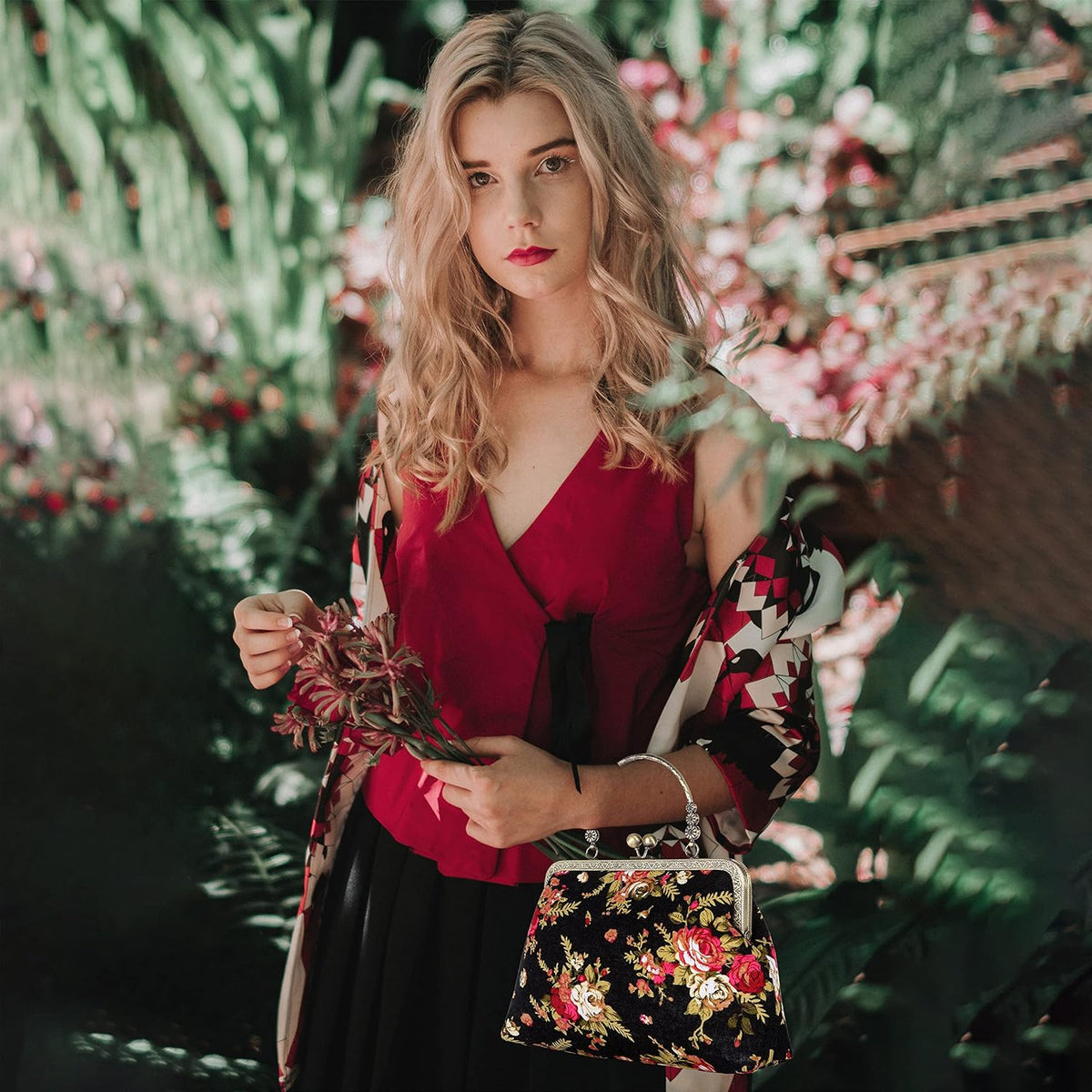 Bloom Kiss Lock Bag