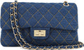 Rooftop Quilted Denim Crossbody — Chain Strap