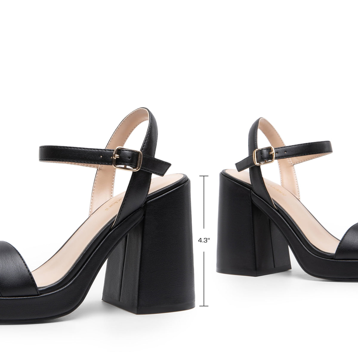 Strut Heels Block Chunky Platform High Heels — Women's