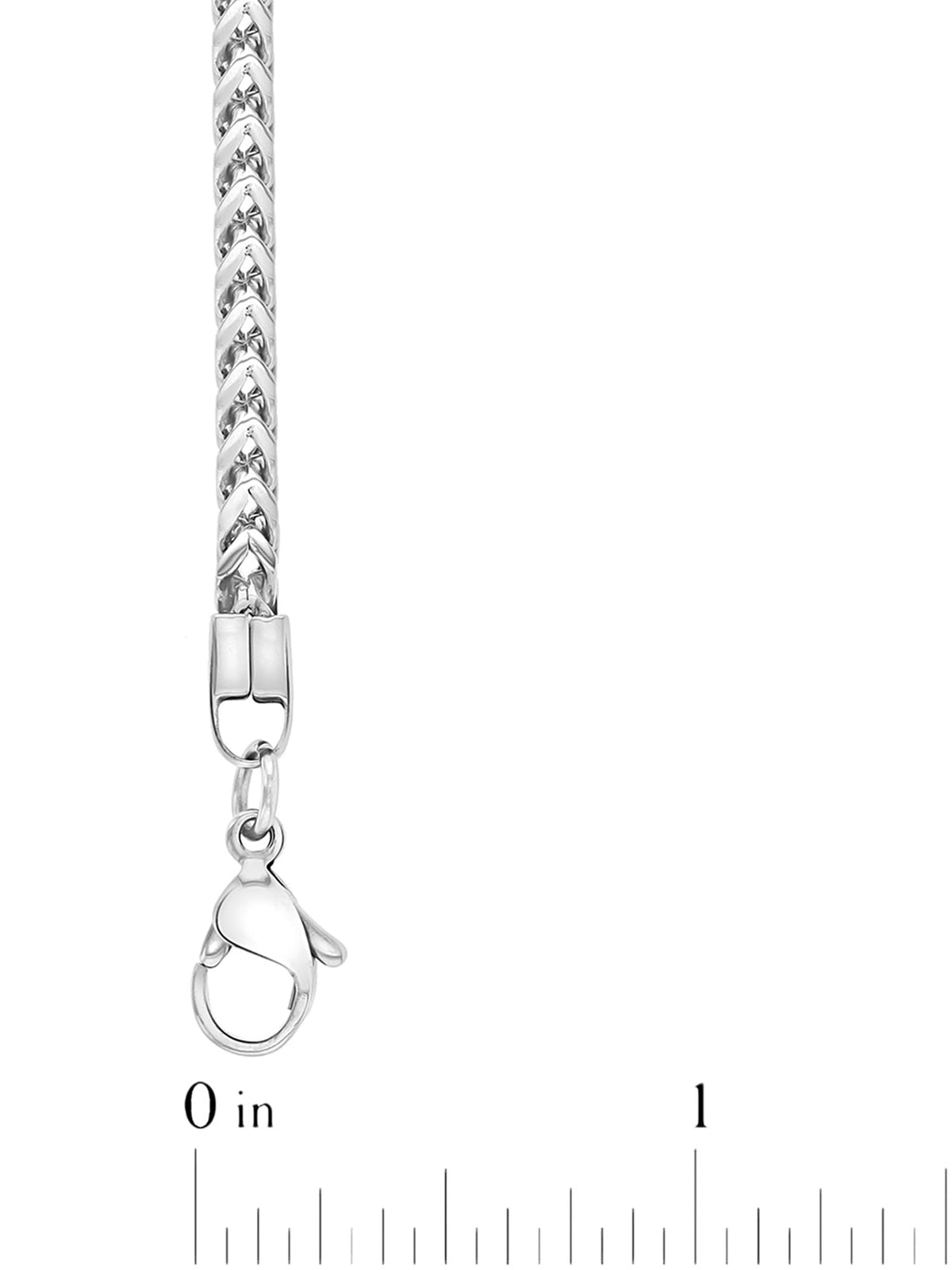 Big Starz Franco Chain Necklace — Silver-Tone Stainless Steel