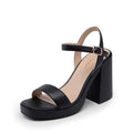 Strut Heels Block Chunky Platform High Heels — Women's