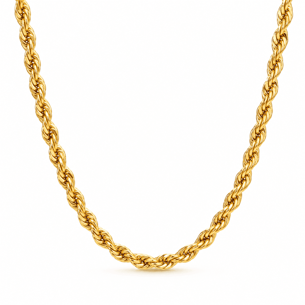 Big Starz 3.8mm Diamond-Cut Rope Chain — 14K Gold Plated