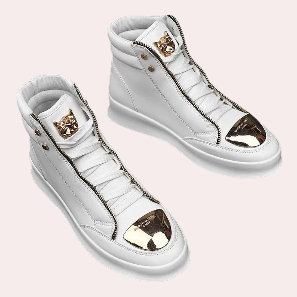 Boot Season High Top Sneakers Metallic Toe Statement — Men's