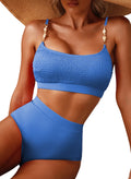 Shirred High-Waist Bikini