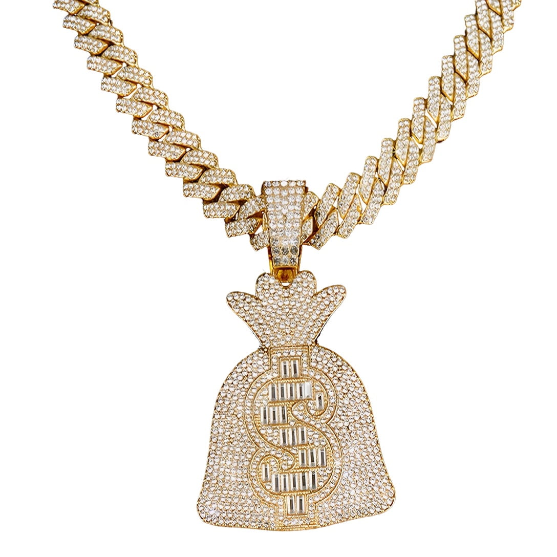 Cold World Pendant & Cuban Chain — Iced Out