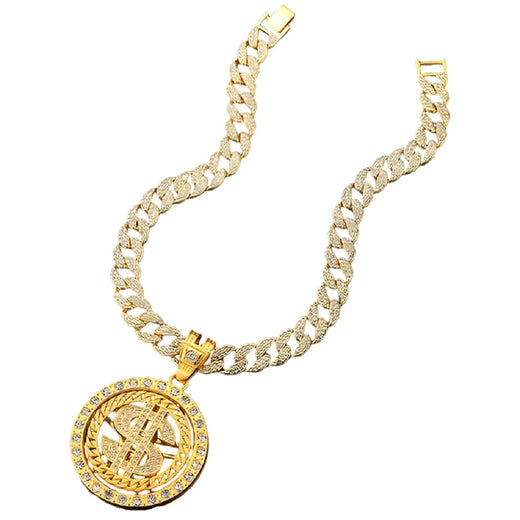 Big Starz Rotatable Dollar Sign Pendant — Iced Out