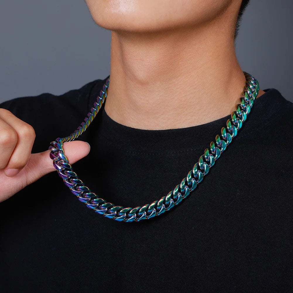 Big Starz Rainbow Cuban Chain — Hip Hop Steel alternate view