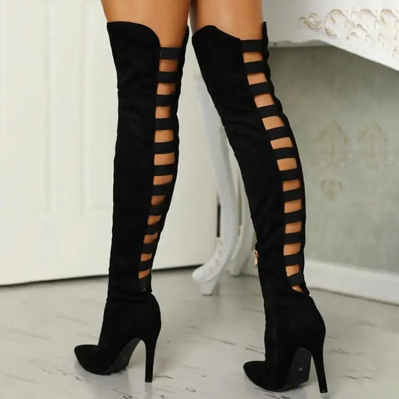 Height High-Heeled Over Knee Boots — Women's