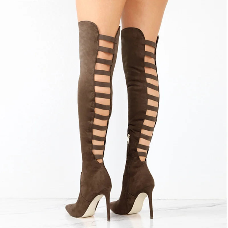 Height High-Heeled Over Knee Boots — Women's