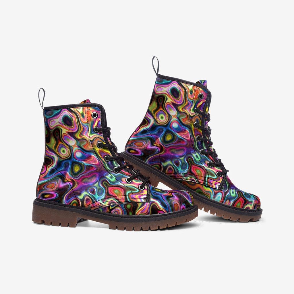 Court Ready Hollywood Nights Leather Combat Boots — Men's