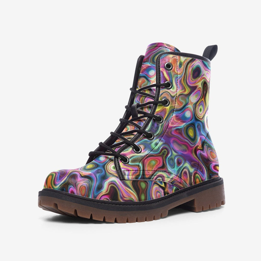 Court Ready Hollywood Nights Leather Combat Boots — Men's