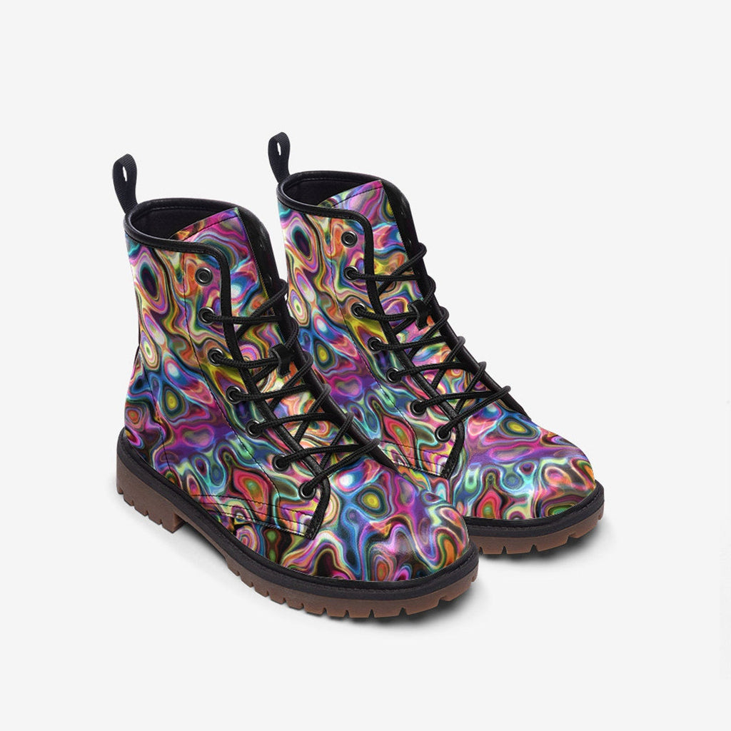 Court Ready Hollywood Nights Leather Combat Boots — Men's