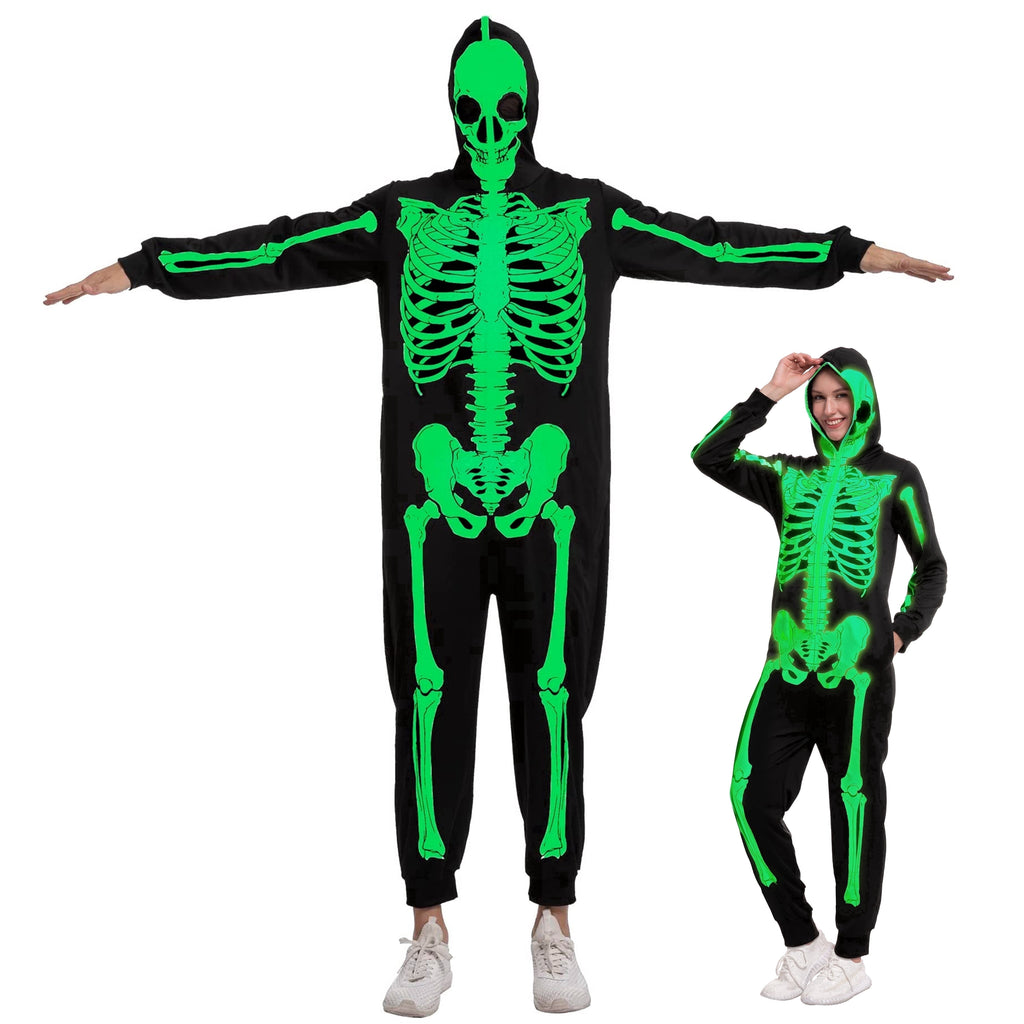 Fright Night Glow in the Dark Skeleton Costume — Men's