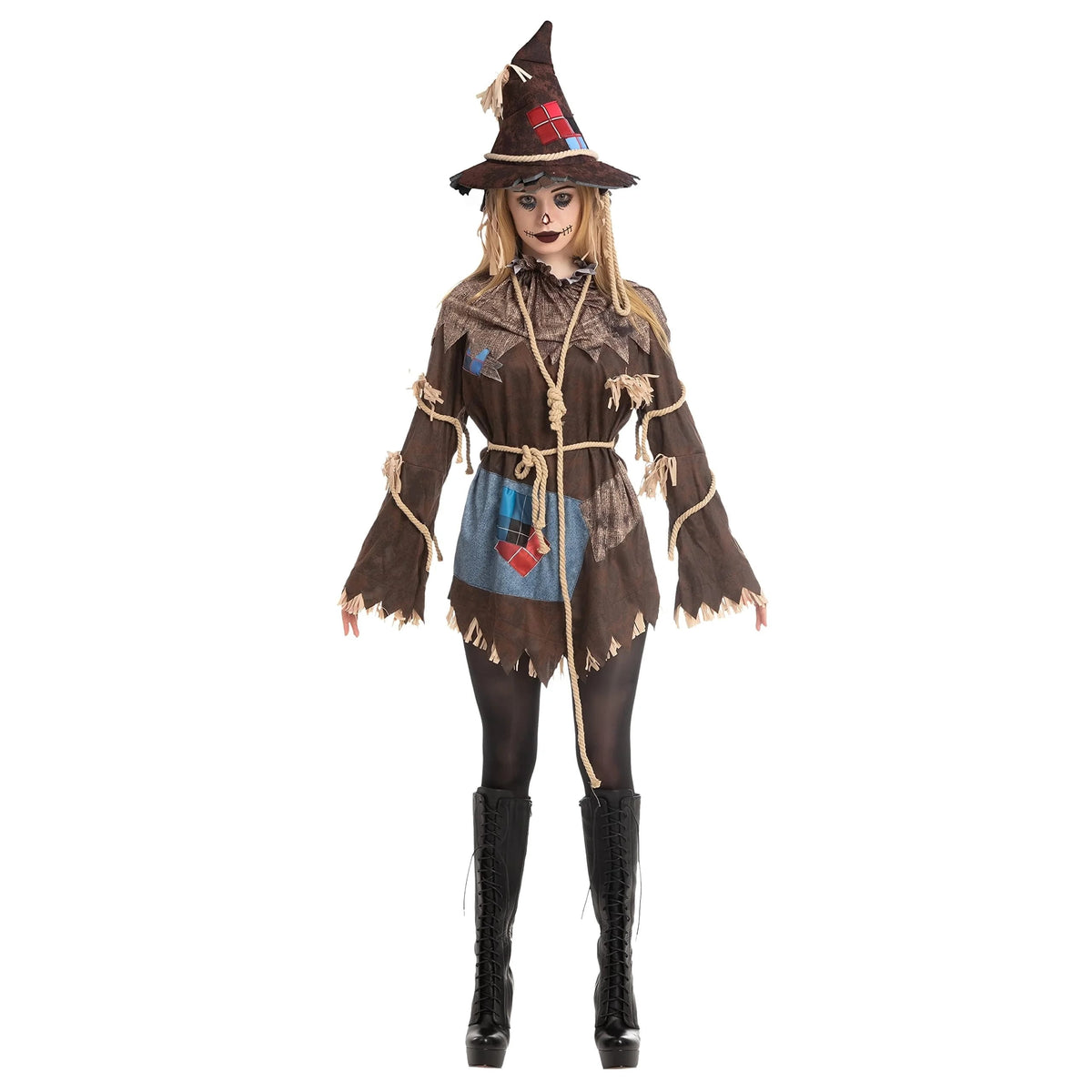 Sinner Scary Scarecrow Costume for Adult Women