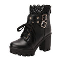 Big Starz Chunky Heel Combat Booties
