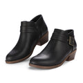 Stacked Black Ankle Boots