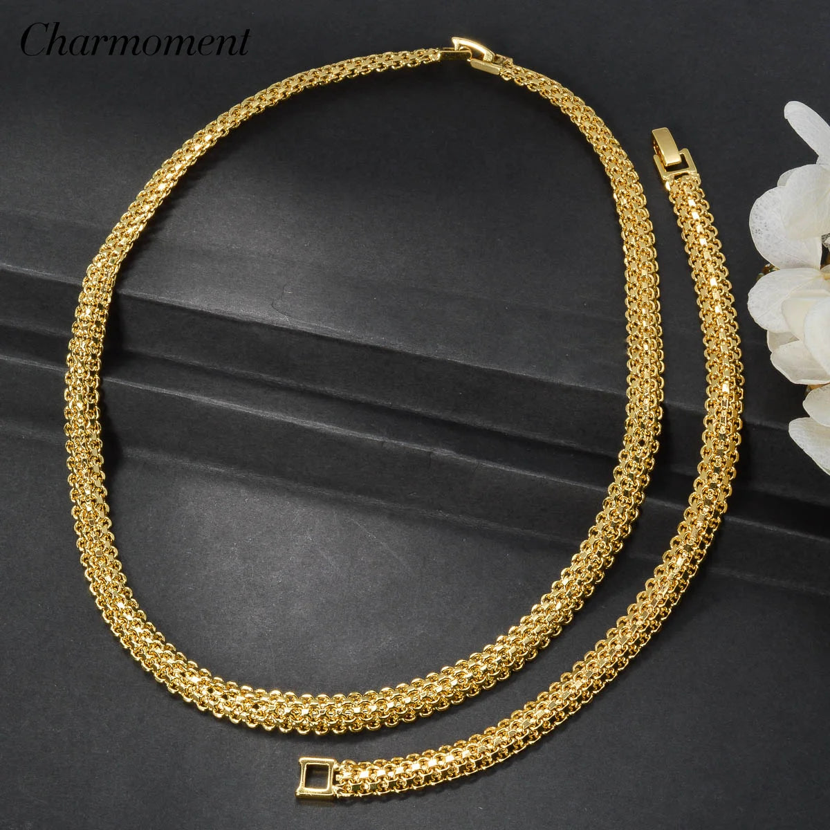 Big Starz Italian Chain Necklace and Bracelet Set