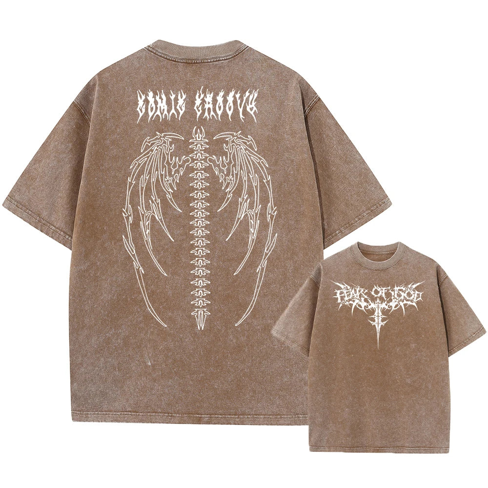 Main Street Oversized Printed Tshirts Gym Vintage Heavyweight — Men's