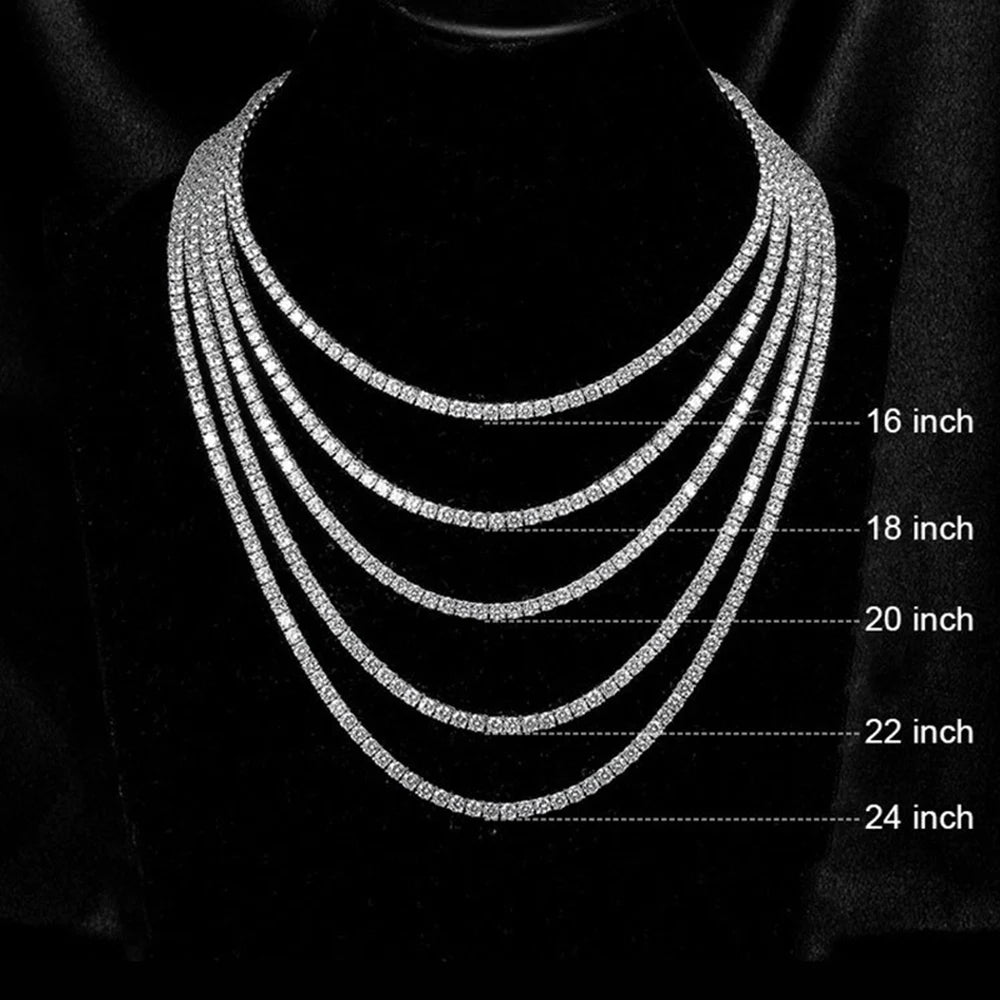 Big Starz Bling Tennis Chain Necklace — 1 Row alternate view