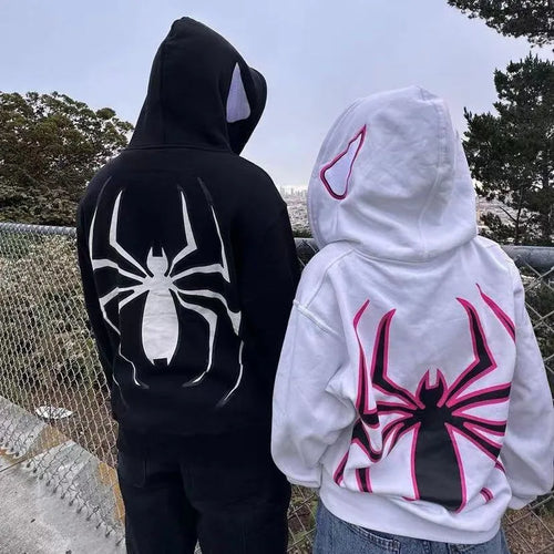 Big Starz Spider Graphic Oversized Zip Hoodie