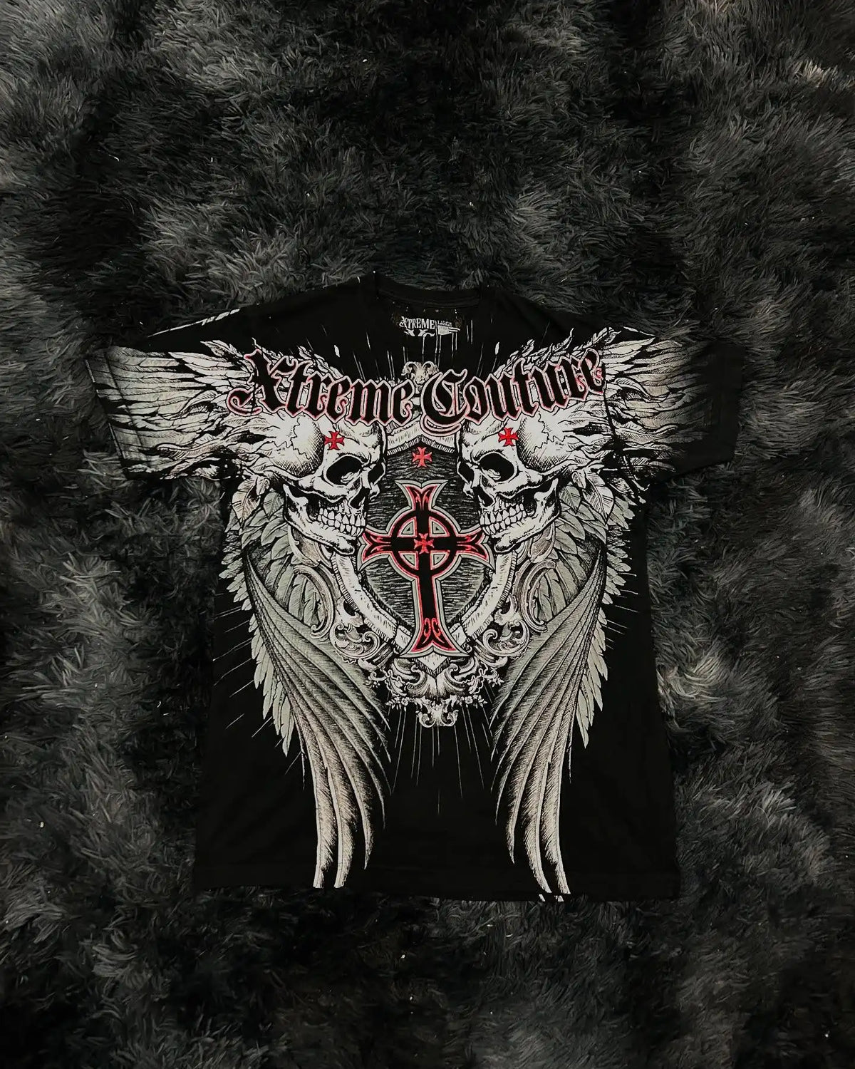 Big Starz Affliction-Style Y2K Skull Graphic Tee