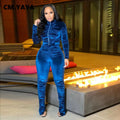 Velour stacked tracksuit set