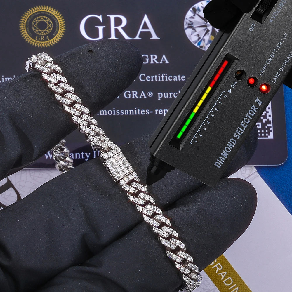Big Starz Moissanite Cuban Link Chain detail
