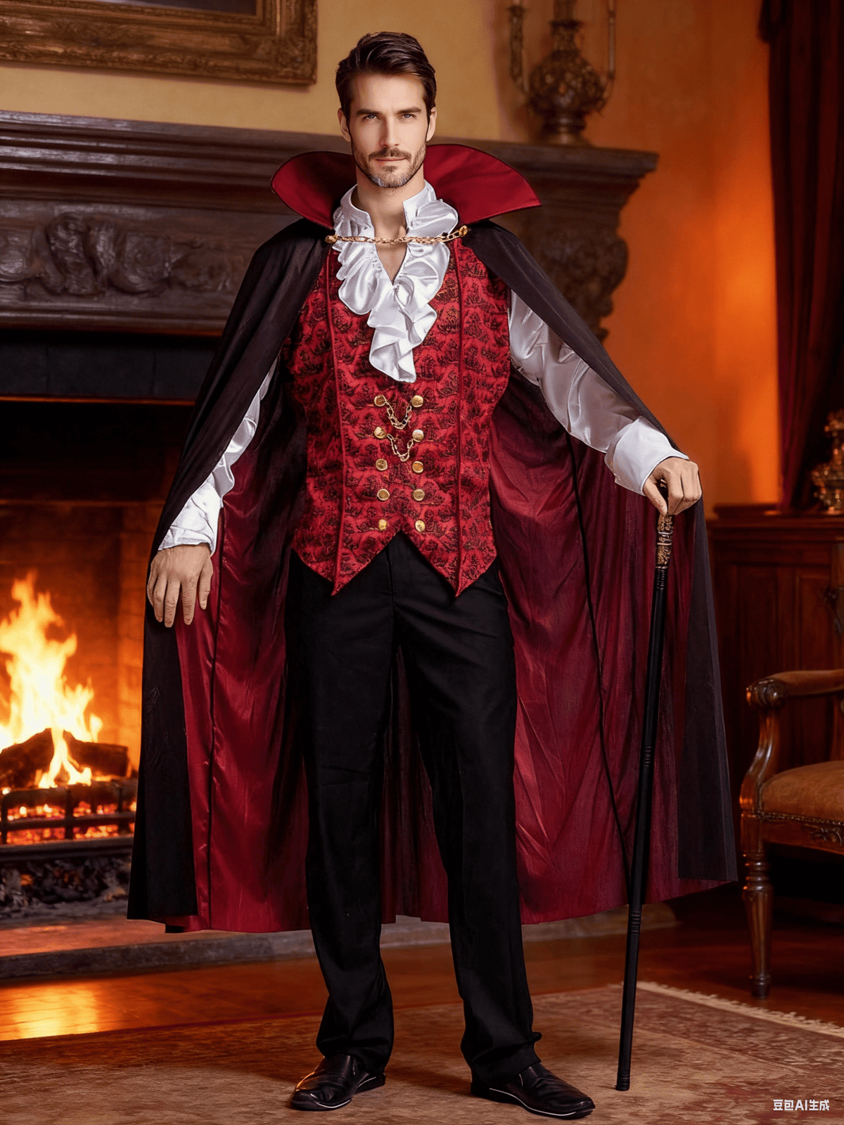 Costume Party Halloween Vampire Costume Set for Adult