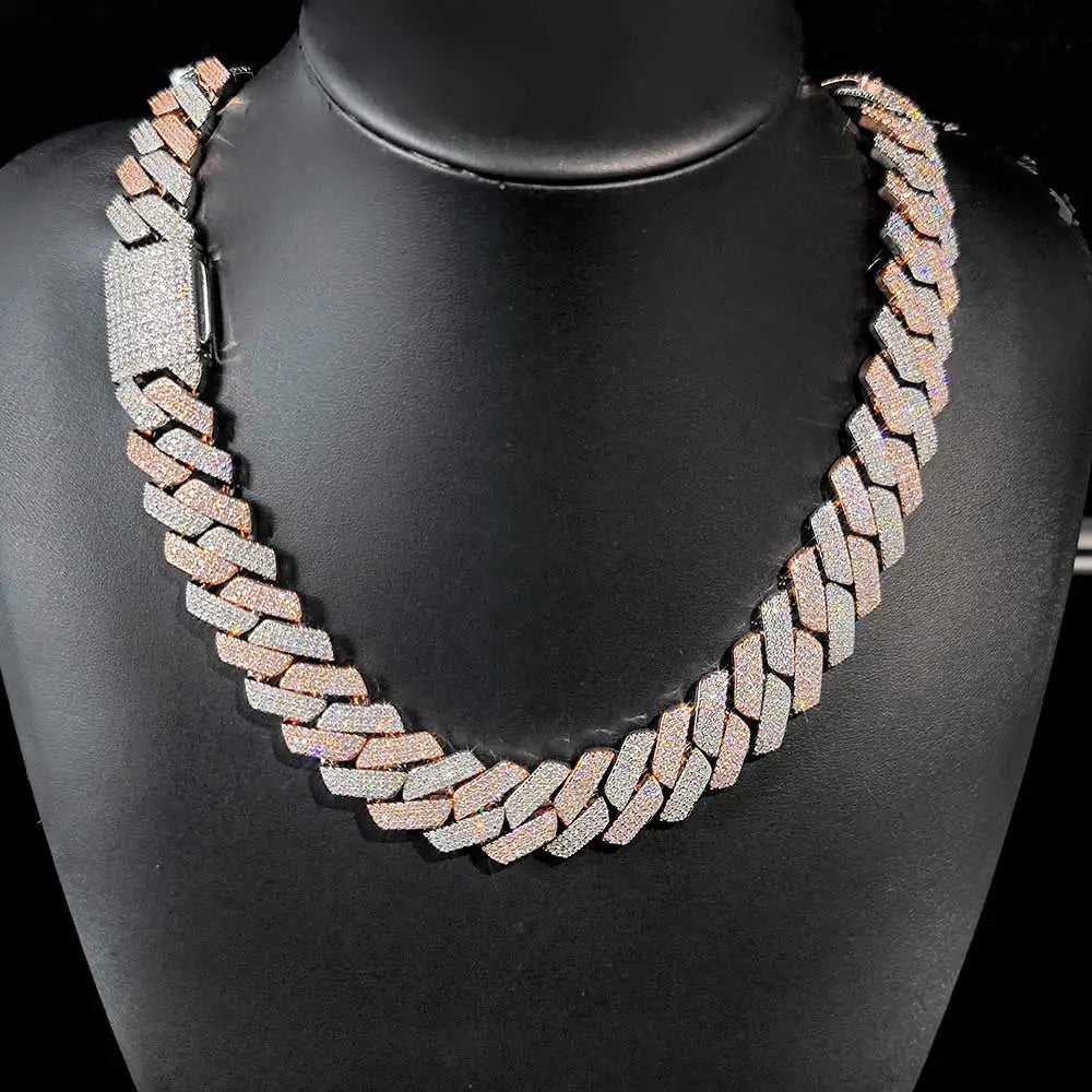 Big Starz 20mm Two-Tone Iced Cuban Chain