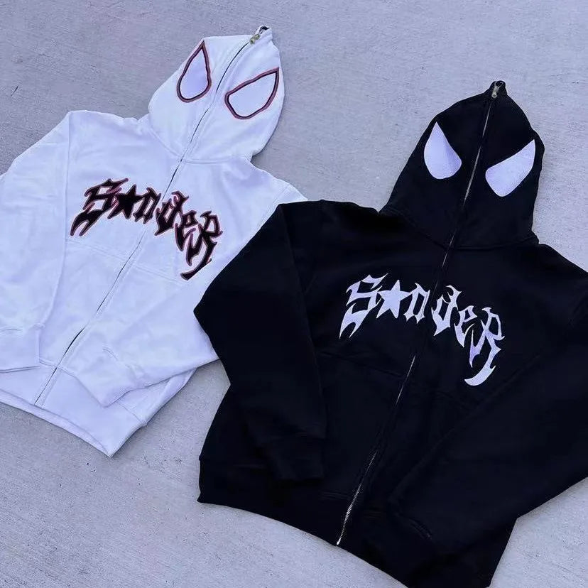 Big Starz Spider Graphic Oversized Zip Hoodie alternate view