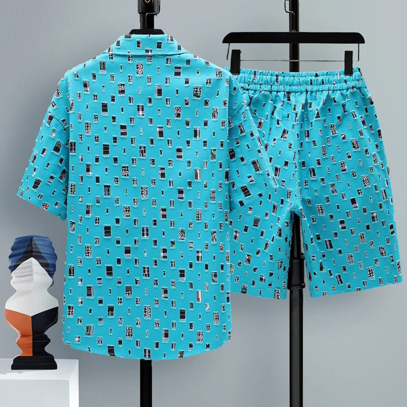 Oversized Harajuku two-piece set detail