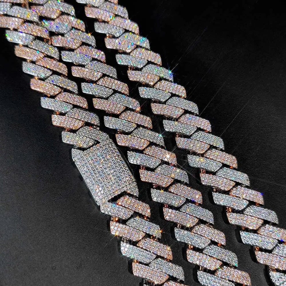 Big Starz 20mm Two-Tone Iced Cuban Chain