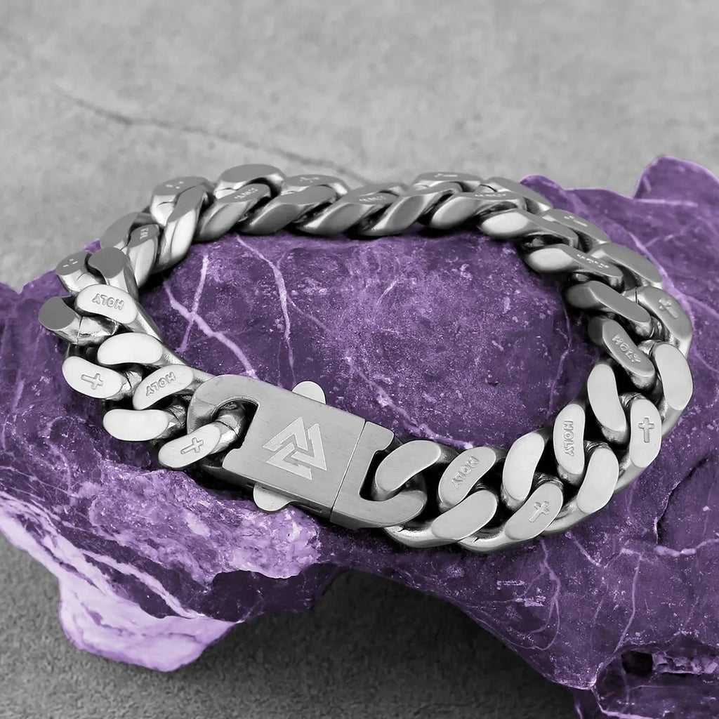 Big Starz Nordic Rune Cuban Chain Bracelet