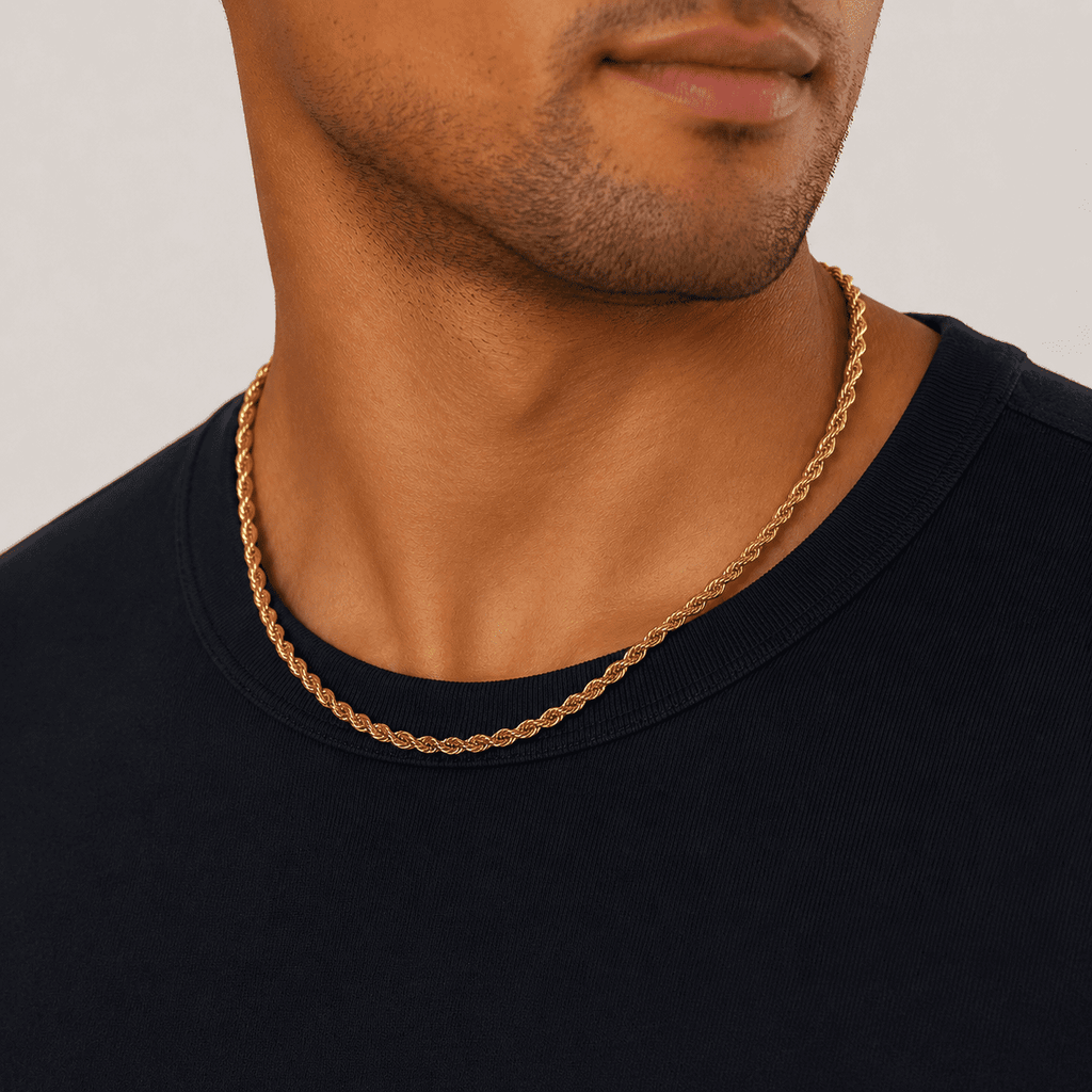 Big Starz 3.8mm Diamond-Cut Rope Chain — 14K Gold Plated