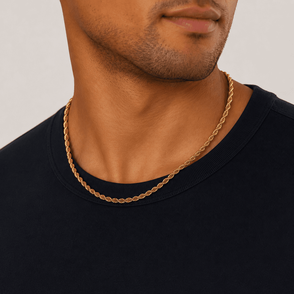 Big Starz 3.8mm Diamond-Cut Rope Chain — 14K Gold Plated