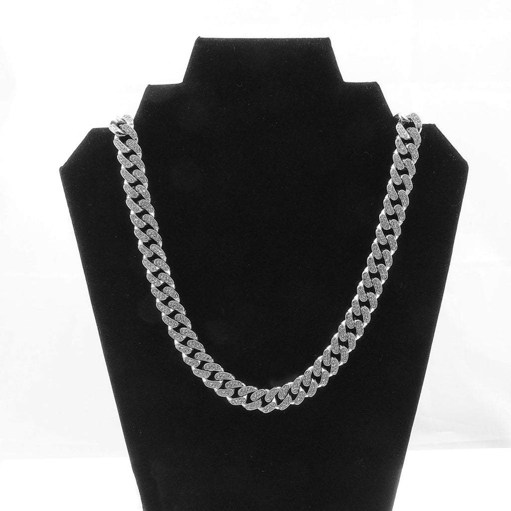 Bust Down Pendant & Cuban Chain — Iced Out