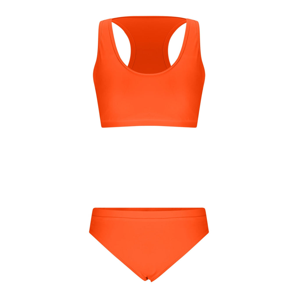 Golden Hour Swimsuits Solid Backless Bikini Bandage Two-Pieces — Women's