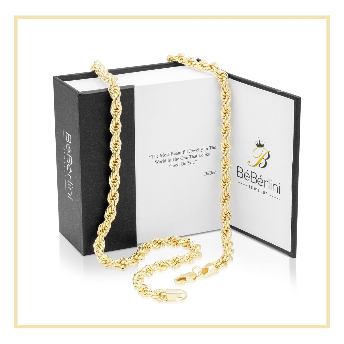Big Starz 4mm Rope Chain Necklace — 14K Gold Plated