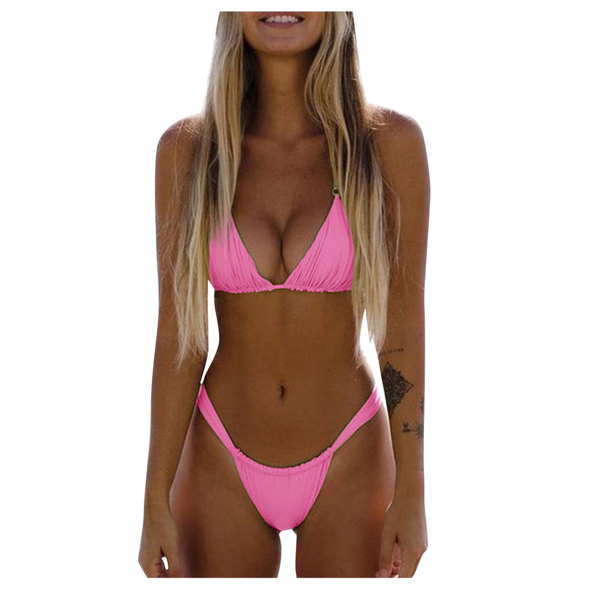 Lace Up Halter Bikini