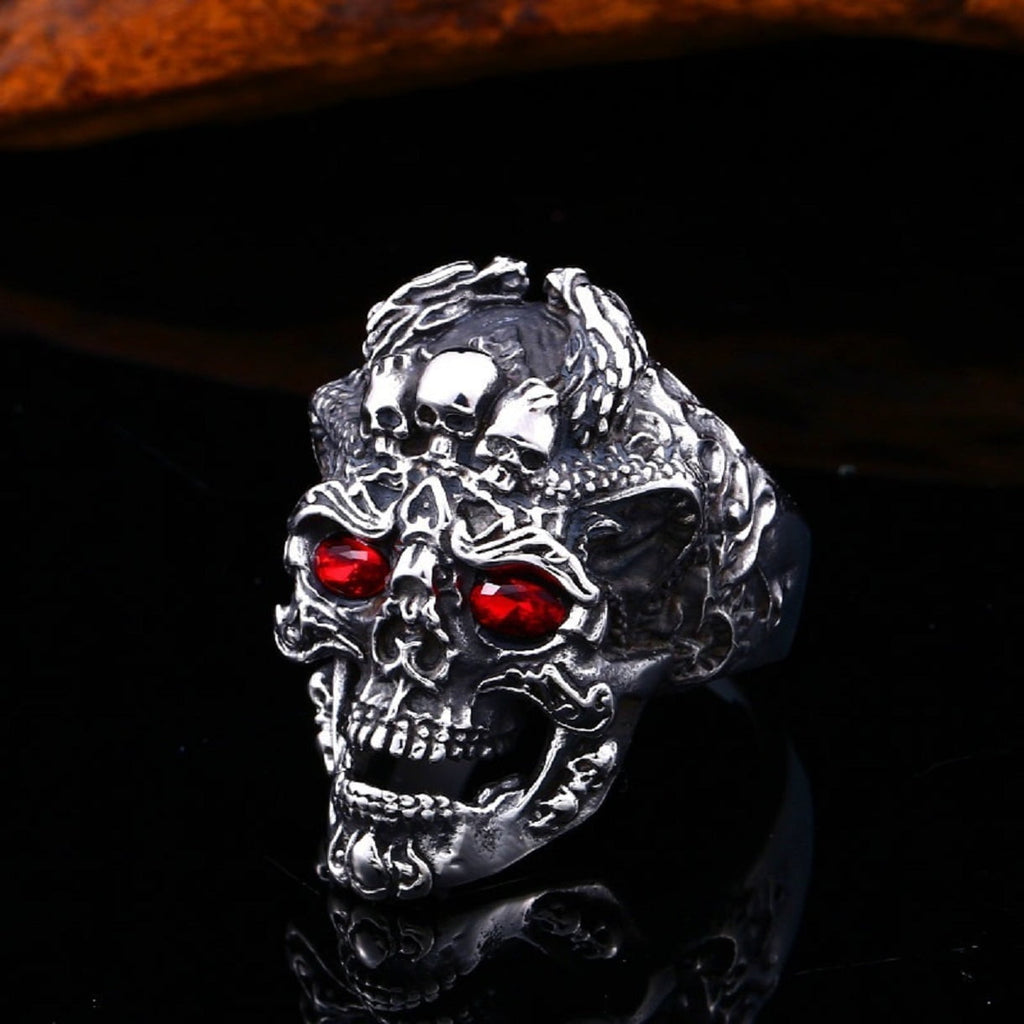 Big Starz Skull Ring — Stainless Steel