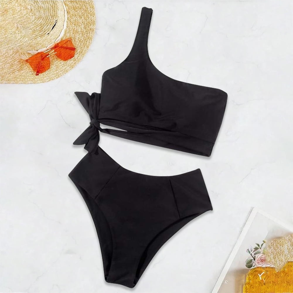 Golden Hour One Shoulder Bikini Sets High Waisted — Women's