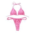 Lace Up Halter Bikini