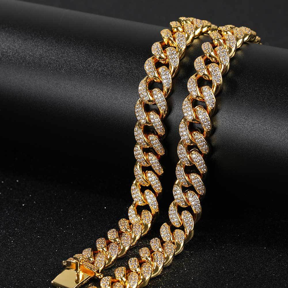 Big Starz 12mm Full Diamond Cuban Chain detail