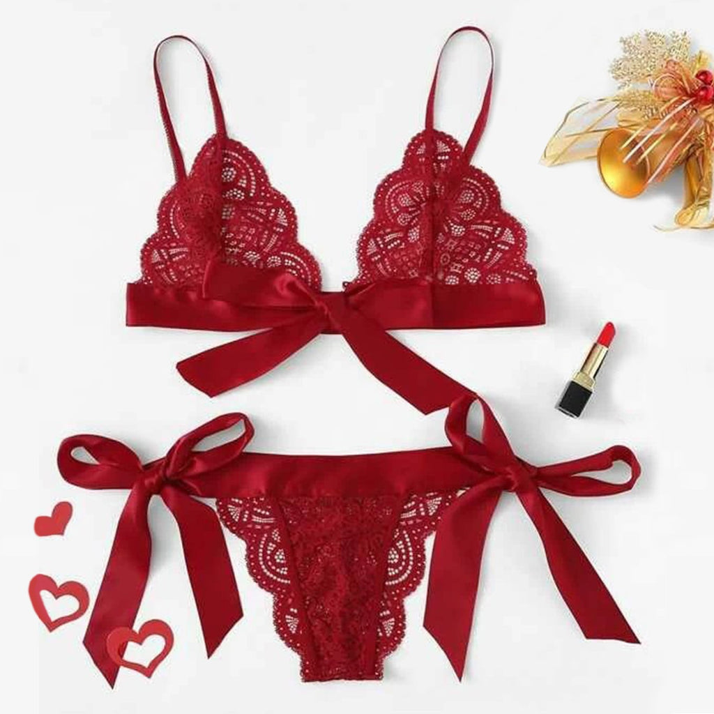 Scallop Bow Lace Set