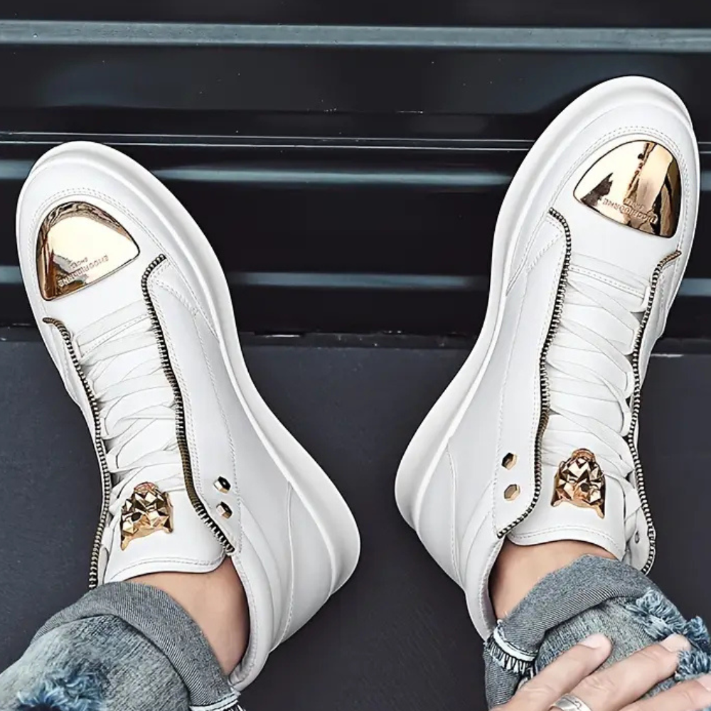 Boot Season High Top Sneakers Metallic Toe Statement — Men's
